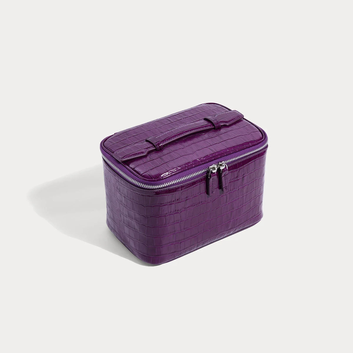 Aurelia Specchiere Croc-Embossed Vanity Case