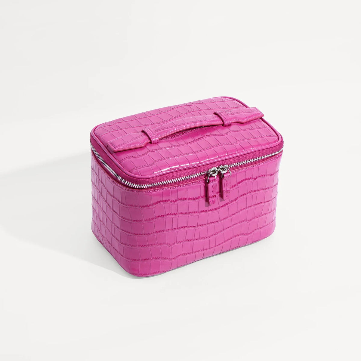 Aurelia Specchiere Croc-Embossed Vanity Case