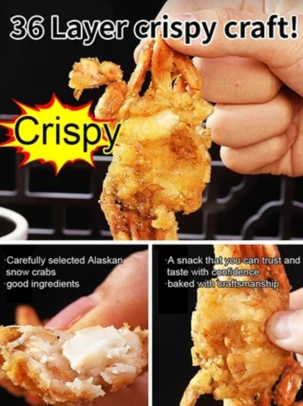 Alaskan Snow Crab Ready-to-EatCrispy Crab-Elon