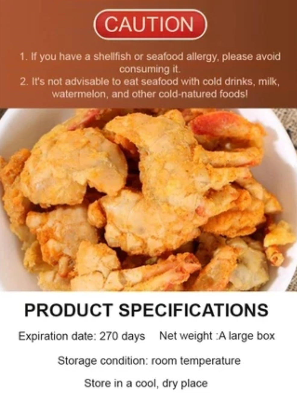 Alaskan Snow Crab Ready-to-EatCrispy Crab-Elon