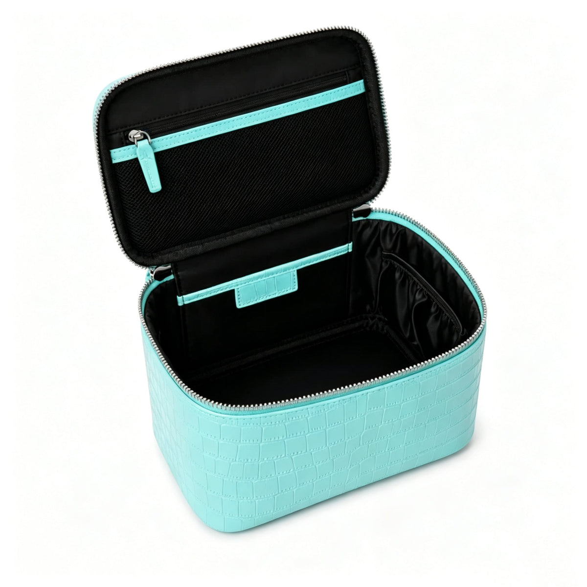 Aurelia Specchiere Croc-Embossed Vanity Case