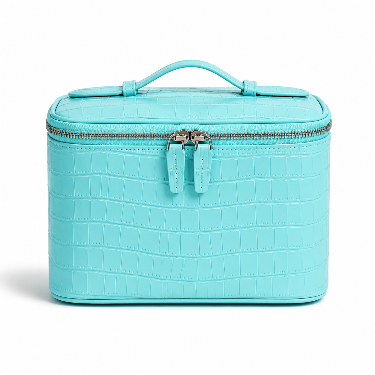 Aurelia Specchiere Croc-Embossed Vanity Case