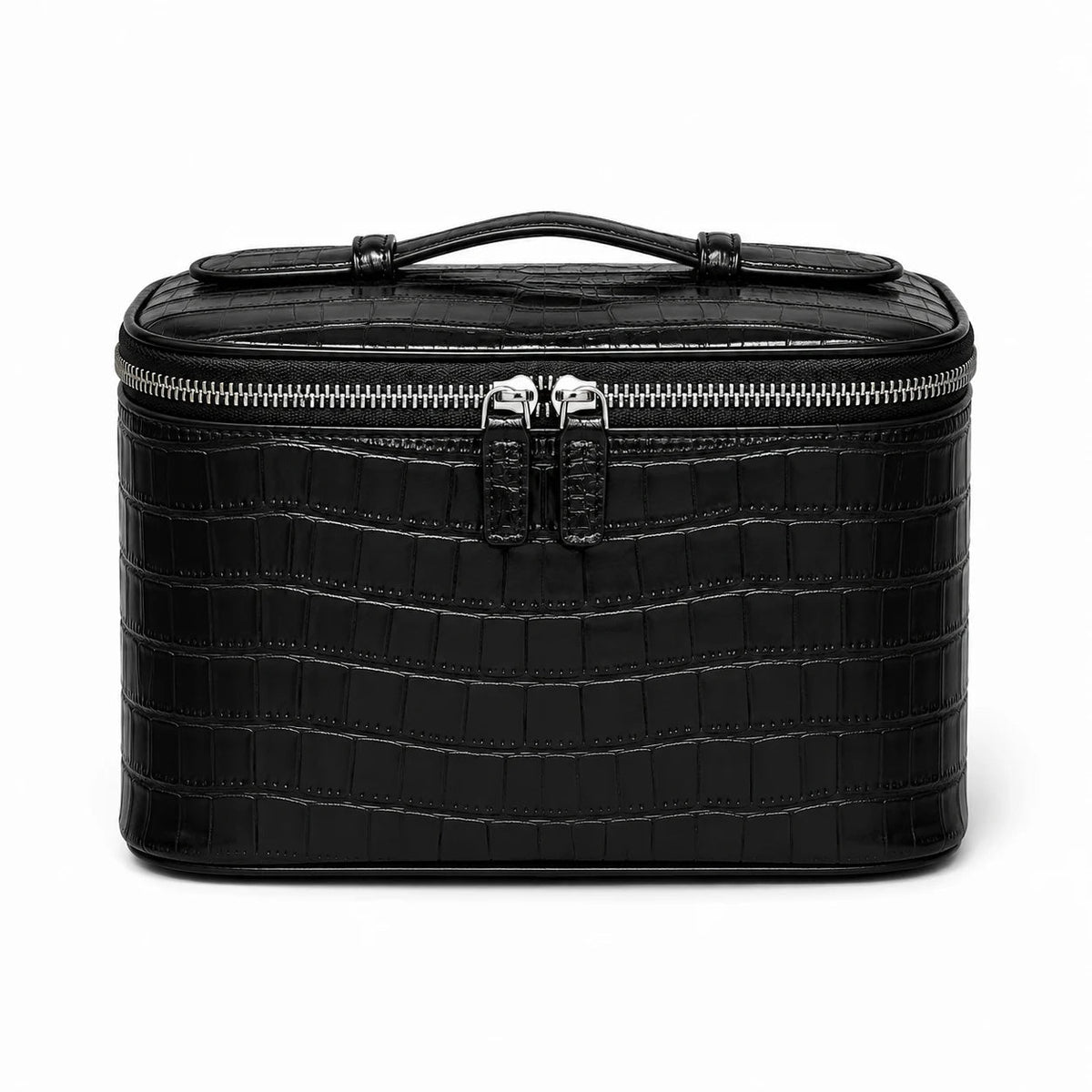 Aurelia Specchiere Croc-Embossed Vanity Case