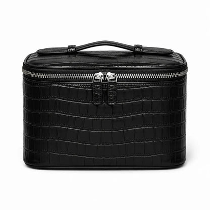 Aurelia Specchiere Croc-Embossed Vanity Case