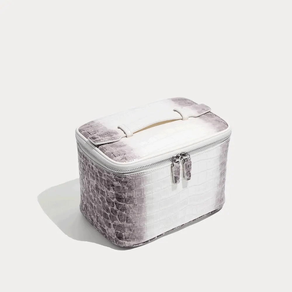 Aurelia Specchiere Croc-Embossed Vanity Case