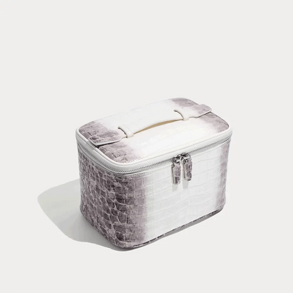 Aurelia Specchiere Croc-Embossed Vanity Case