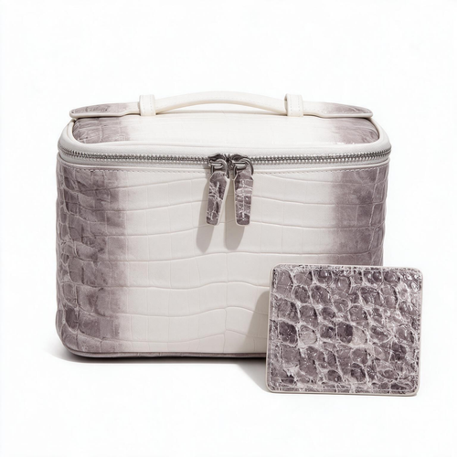 Aurelia Specchiere Croc-Embossed Vanity Case