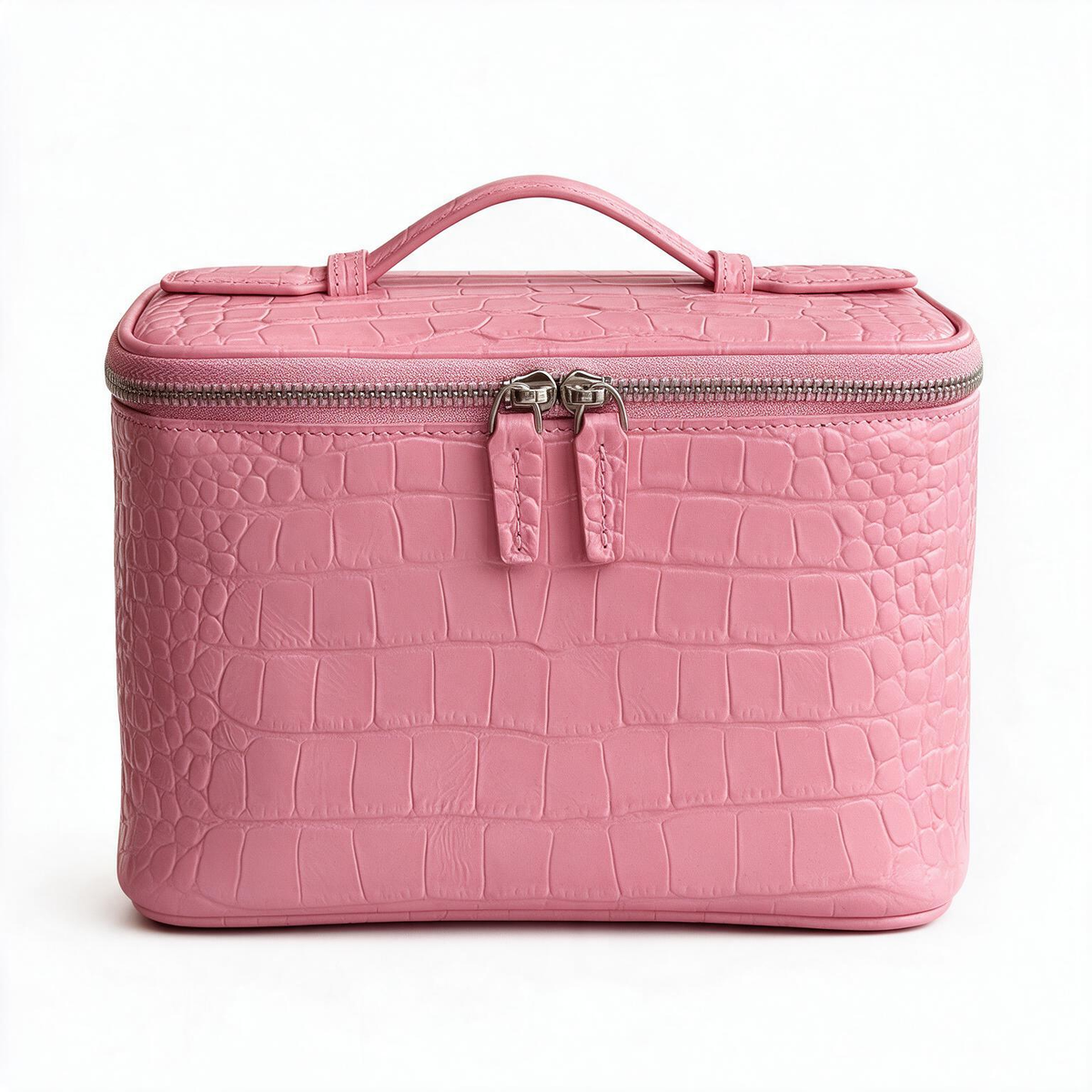 Aurelia Specchiere Croc-Embossed Vanity Case