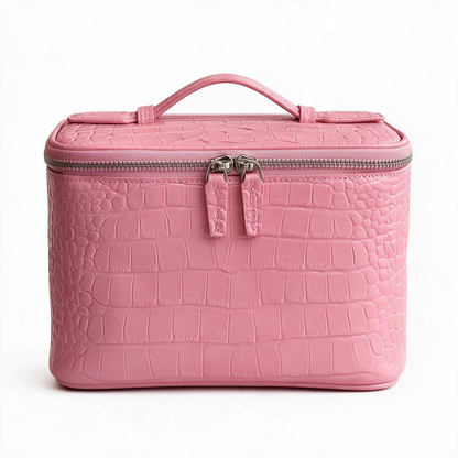 Aurelia Specchiere Croc-Embossed Vanity Case